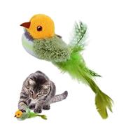 Jouet interactif pour Chat Oiseau, Jouet pour Chat Oiseau gazouillant - Jouets d'exercice interactifs pour Chat, battements d'oiseaux secoués et gazouillis,Jouet d'oiseau Volant réaliste Lavable pour