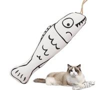 Jouet interactif pour Chat - Poisson d' à Chat Souple avec hochet - Jouet interactif résistant aux morsures - Accessoire intéressant pour Animaux de Compagnie - Jouet à mâcher pour Chats, Chatons