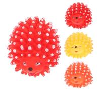 Jouet Interactif pour Chat Sonore, Lot de 4 Pièces Hérisson en Vinyle | Anti-morsure, Redirection du Comportement, Usage Intérieur, pour Chatons et Dents, Forme Hérisson Couleur Aléatoire