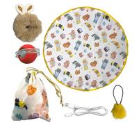 Jouet interactif pour Chaton, Jouet pour Chat activé par Le Mouvement, Balle en Peluche de 8 cm avec Son de, Dispositif de capteur de Tissu Doux, Style avec lumière LED, Jouet pour