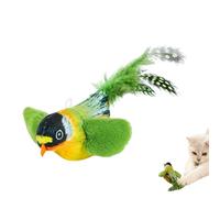 Jouet interactif pour chats - 29 g, chant d'oiseau à plumes | Corde suspendue activée par toucher | Jeu d'enrichissement à mâcher pour chatons en intérieur, chanson simulée réaliste, entre