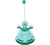 Jouet interactif pour chats 3 -Boule -Traces Sûr Durable Anti -Glissement Assemblage Facile Chaton tournant pour la famille Pièce de monnaie intérieure Green