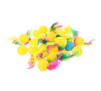 Jouet Interactif pour Chats à Plumage, Balle Golf Sonore 24 Pièces | Plastique, Lot de 24, Usage Intérieur à Maison Boutique, Stimule L’agilité et L’intérêt Couleur Aléatoire