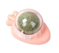 Jouet interactif pour chats avec boule rotative en herbe à chat | Jouet à mâcher amusant pour chats pour dentition et nettoyage | Jouet Happy Play pour chats avec design rotatif | Bol