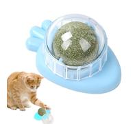 Jouet interactif pour chats avec boule rotative en herbe à chat | Jouet à mâcher amusant pour chats pour dentition et nettoyage | Jouet Happy Play pour chats avec design rotatif | Bol