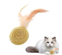 Jouet interactif pour Chats avec des Plumes - Boule de Jouet de Chat intérieur, Boule de Plumes Stimulant, Jouet éducatif pour Chatons, Plumes pour Chats, Jouet pour taquiner Le Chat