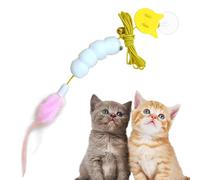 Jouet interactif pour chats avec plumes, amusante pour animaux de compagnie, chats, hamsters, chinchillas et caves, plaisir à la maison, parcs, plages ou rives de lacs