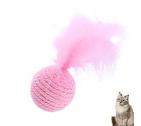 Jouet interactif pour chats avec plumes - Boule à mâcher pour chatons | Boule de plumes pour chats vivant à la maison, jouet d'entraînement addictif pour chatons ludiques, jouets de p
