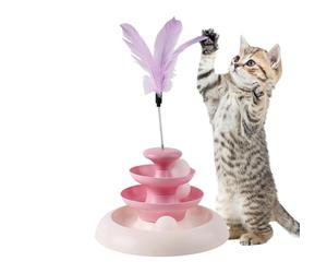 Jouet interactif pour chats avec tour boules | Compagnon des animaux ennuyeux, jouet pour chat d'intérieur avec boule rotative - Pour salon et étude, animaux de petites races, moyennes et