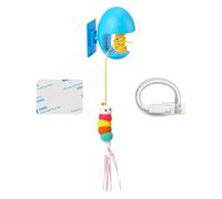 Jouet interactif pour chats d'intérieur, animaux électrique avec son | Jouet électrique pour chat en corde rétractable automatique | Pour salon, chambre à coucher, balcon, armoire, cadre de porte