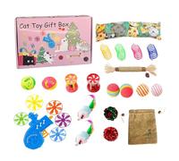 Jouet Interactif Pour Chats, Ensemble De Poupées En Peluche Sur Le Thème De Noël, 11.22x7.87x1,97 Pouces, Kit D'exercice De Chat, Matériau Souple, Avec Conception Résistante À La Rayure Pour Les Petit