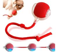 Jouet interactif pour chats et chiens, 2025 Nouveau jouet électrique avec charge USB, trois modes de travail, 360° Smart Automatic Rolling Pet Ball (rouge)