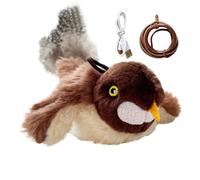 Jouet interactif pour Chats - Oiseau Flottant | Jouet interactif d' à Chat pour Chatons | Animateur de Chat Rechargeable | Plume Volante | Réaliste en Peluche