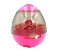 Jouet interactif pour chien - Balle distributrice de friandises, balle d'alimentation lente de 8,9 cm avec design rebondissant, jouet à mâcher en caoutchouc avec texturé, jouets d'enrichissement pour