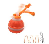 Jouet interactif pour chien, balle vibrante mobile pour l'ennui, vibration, 3 modes de vitesse réglables avec feux arrière LED pour chiens, balle à rire indestructible rechargeable pour petits chiens