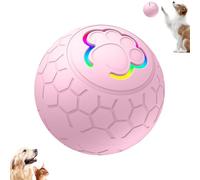 Jouet interactif pour Chien Boule pour Chien, Nouvelle Mise à Niveau USB Rechargeable Jouet de Boule pour Chien Automatique, Boule pour Chien se déplaçant par Lui - même, Lavable et Durable (Pink)