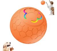 Jouet interactif pour chien boule pour chien, nouvelle mise à niveau USB rechargeable jouet de boule pour chien automatique, boule pour chien se déplaçant par lui - même, lavable et durable (Orange)