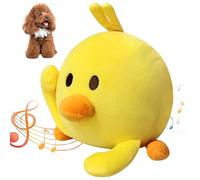 Jouet interactif pour chien en peluche mignonne qui chante, rebondit et bouge. Rechargeable par USB, détachable et lavable. Accessoires pour animaux de compagnie. Canard en peluche rebondissante