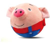 Jouet interactif pour chien, jouet en peluche actif et mobile, balle couineuse rechargeable 2026 pour chien avec son d'enregistrement sonore, jouet en peluche lavable en forme de cochon de dessin