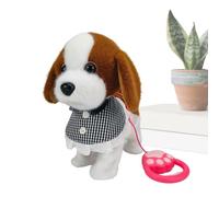 Jouet interactif pour chien : ours en peluche robot, fonction de détection de toucher et d'imitation du son | Actions réalistes de lécher la langue avec la laisse