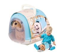 Jouet interactif pour chiot - Chien intelligent en mouvement, jeu activé par le son, animal mignon qui marche, construction en peluche à câliner | Plus amusant et divertissant, compagnon d'animal de c
