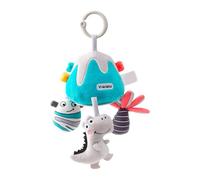 Jouet interactif pour lit de bébé avec vibrations de corde de traction, animaux en peluche qui stimulent la coordination des mains et les compétences auditives, mobile musical pour berceau animal
