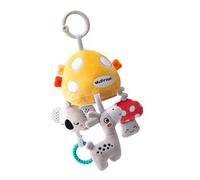 Jouet interactif pour lit de bébé avec vibrations de corde de traction, animaux en peluche qui stimulent la coordination des mains et les compétences auditives, mobile musical pour berceau animal
