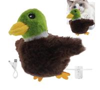 Jouet interactif pour oiseau pour chat, jouet de simulation d'oiseau - Jouet automatique pour chat qui gazouille, saute - Jouet pour chat avec herbe à chat