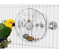 Jouet interactif pour rat - Mangeoire lente avec roue rotative transparente - Distributeur de friandises pour activités d'enrichissement - Bol de nourriture idéal pour perroquet, hamster, écureuil