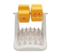 Jouet Interactif Puzzle Nourriture pour Chien, Distributeur Nourriture Rotatif, Gamelle pour Ingestion Lente, Jouet Interactif pour Animaux Compagnie L'entraînement L'enrichissement du Chien d Yellow
