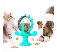 Jouet interactif qui fuit de nourriture pour animaux de compagnie - Distributeur de friandises pour chat et chien - Distributeur de friandises créatif - Moulin à vent rotatif - Jouet pour animaux de