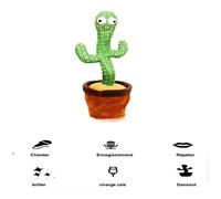Jouet interactif - ULISEM - Cactus dansant - 120 chansons - Rechargeable USB - 30 cm