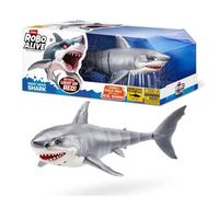 Jouet Interactif - ZURU - Shark Attack Robo Alive - Grand requin blanc avec mouvements réalistes et yeux brillants