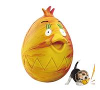 Jouet irritant pour chien en forme d'œuf de Pâques en caoutchouc vibrant, design interactif avec grincement pour animaux de compagnie, jouet durable pour chien