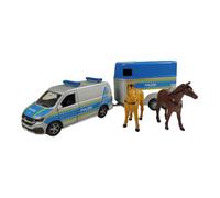 Jouet - Kids Globe - VW Transporter Police - Remorque de Cheval - Die Cast - 28 cm