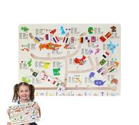 Jouet Labyrinthe d'association - Activités éducatives en Bois - Jeu de Table Labyrinthe Assorti Couleurs - pour Salle de séjour Filles d'âge préscolaire et 3 Ans
