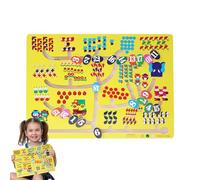 Jouet labyrinthe de couleurs | Activité d'apprentissage précoce en bois, table de correspondance de couleurs et de chiffres, pour d'âge préscolaire de 3 ans, salle de classe, maison et voyages