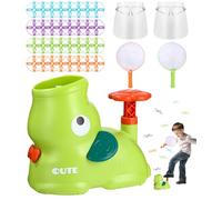 Jouet Lanceur de disques Volants pour Enfants âgés de 3 4 5 6 7 8 Ans, Jeu Step-on Flying Saucer Launch Toy Set pour Enfants, 32 Disques, Jeux de Jardin Intérieur pour Les Enfants Garçons et Filles