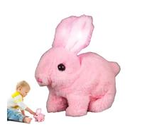 Jouet Lapin réaliste - Lapin simulée électronique, Figurine Interactive en Peluche avec Saut | Nez à Trembler, Oreilles tordues, Animaux robotiques pour, Jouet de Lapin Amusant, Cadeau