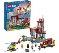 Jouet - LEGO - 60320 - Caserne des Pompiers - Garage - Hélicoptère - 487 pièces