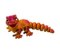 Jouet Lézard Imprimé 3 D - Figurine Reptile de 5,51 Pouces, Statue de Bureau Articulée, Décoration Gecko Flexible | Modèle Animal Fidget Arc-en-Ciel pour Enfants, Garçons, Filles, Décoration de