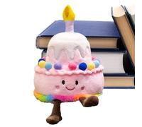 Jouet lumineux musical pour anniversaire - Peluche douce - Petite forme - Alimentée par piles - à gâteau chantant pendant les célébrations des filles - Table de fête - Surprise cadeau