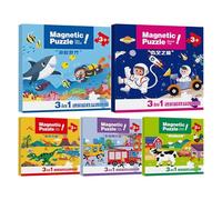 Jouet magnétique - 7,09 pouces en bas âge en tout-petit ensemble pour l'apprentissage précoce, interaction parent-enfant avec la fonction éducative, les jouets de voyage pour les activités de voyage s