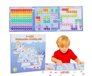 Jouet Magnétique des Centaines De Nombres - 1 À 100 Jeu De Puzzle pour La Maternelle, Les Aides D'enseignement Colorées De Comptage De Mathématiques, La Pensée Logique L'éducation Préscolaire
