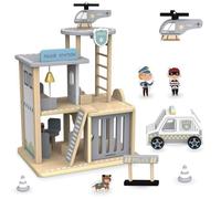 Jouet - MAMABRUM - Poste de Police - Bois - 12 Accessoires - Pour Enfants de 3 à 5 ans