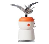 Jouet mangeoire pour chat, jouet distributeur de friandises pour chat,Mangeoire à friandises à ressort sûre pour chat, jouet en plumes avec cloche | Boule de Puzzle de jouet de chat de distribution de