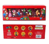 Jouet - MARIOBROS - COFFRET 6 FIGURINES SUPER MARIO - Pack de 6 figurines - Intérieur - Enfant FIGURINE MINIATURE