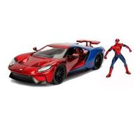 Jouet - MARVEL - Spider-Man et 2017 Ford GT - Réplique en métal Die Cast - Figurine - Rouge et Multicolore
