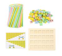 Jouet mathématique en bâtonnets de comptage en bois, outil d’enseignement de l’arithmétique pour enfants, kit éducatif d’apprentissage des maths avec blocs de chiffres et planche,