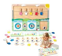 Jouet mathématique en bois amusant coloré lisse éducatif interactif | Planche de calcul pour enfants, blocs de comptage pour l'école, la salle de classe, la maison, la crèche, la crèche